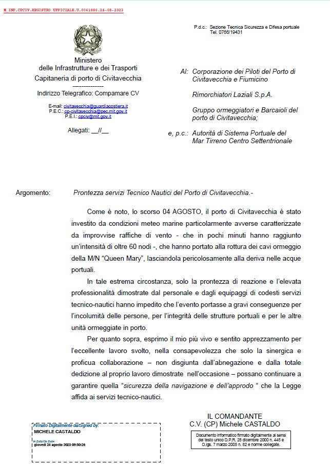 Lettera Registro Ufficiale